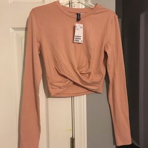 Peach crop top